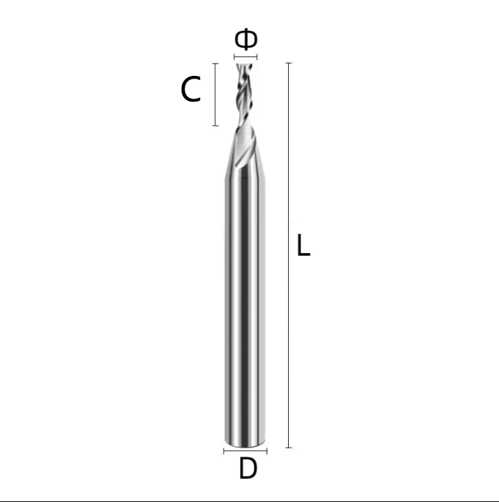 Square end mill 2Flute Super hard straight handle white steel Shandong Denso Pricision Tools Co.,Ltd.